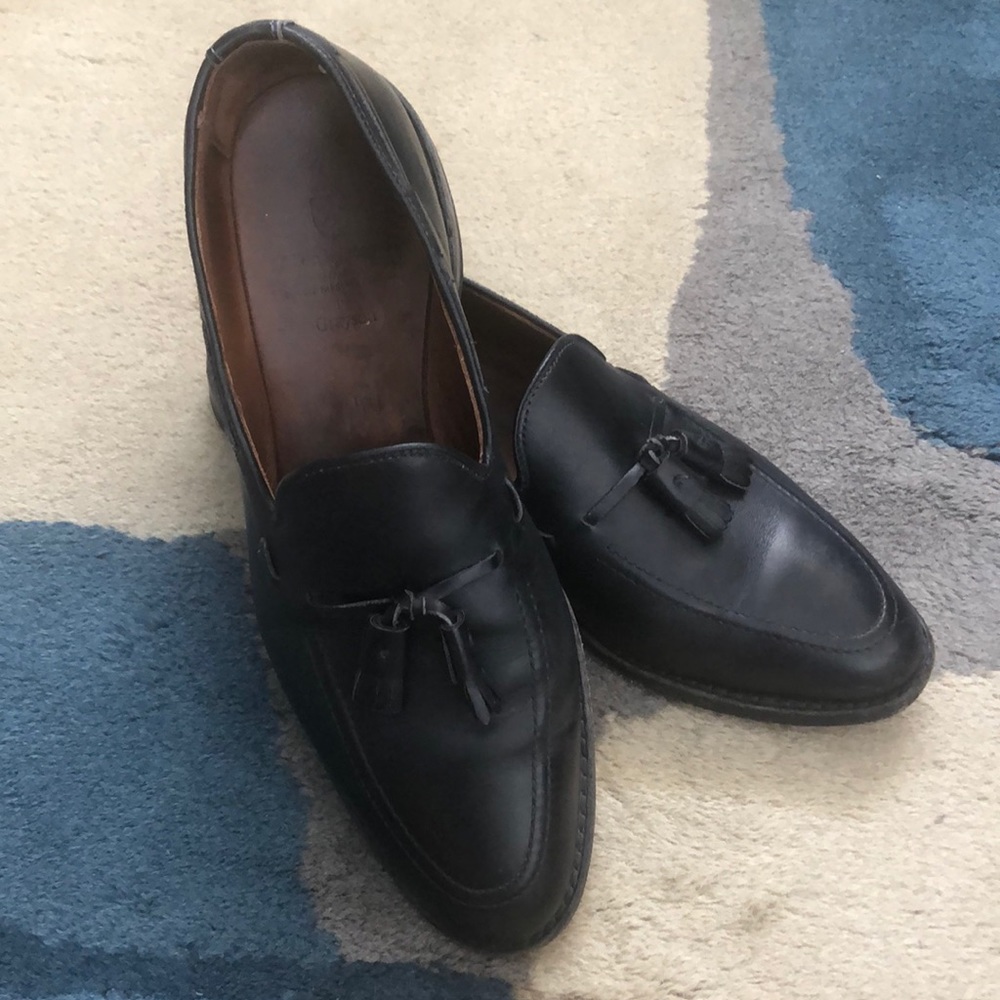 Allen Edmonds Grayson Tassel Black Loafers 10 C